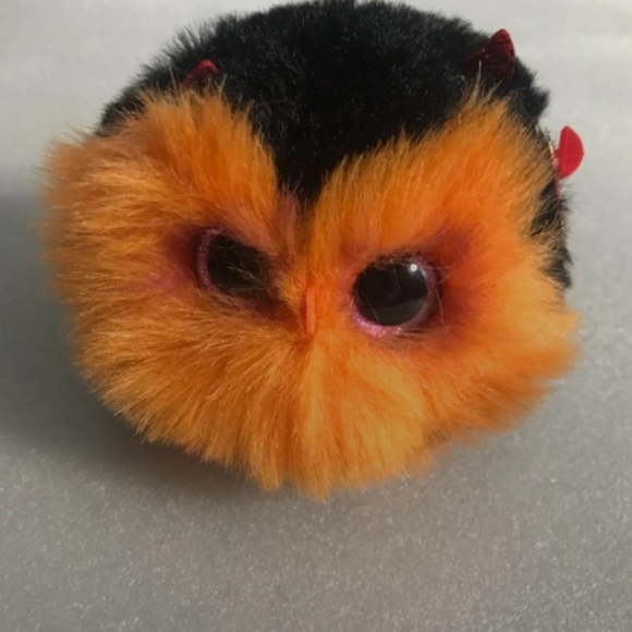 Ty Puffies (Beanie Balls) - WHODINI the 2023 Halloween Orange Owl (3 inch) - Picture 2 of 12